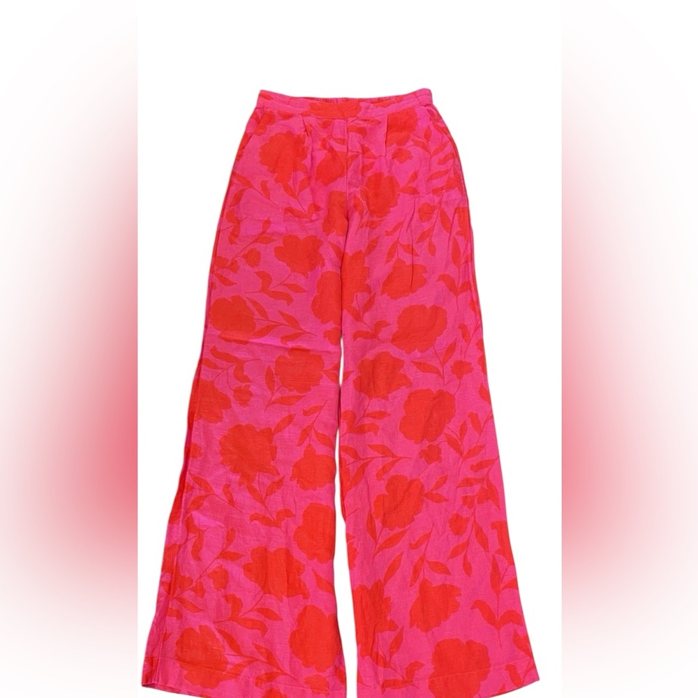 Kate Spade Pink and Red Wide Leg Pants